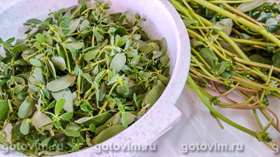 Португальский суп из портулака с яйцом Португальский суп из портулака с яйцом