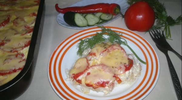 Запеканка из цветной капусты с помидорами, пошаговый рецепт с фото Запеканка из цветной капусты с помидорами, пошаговый рецепт с фото