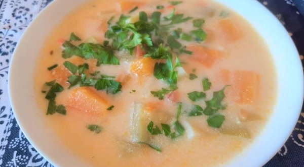 Тыквенный суп со сливками, пошаговый рецепт с фото Тыквенный суп со сливками, пошаговый рецепт с фото