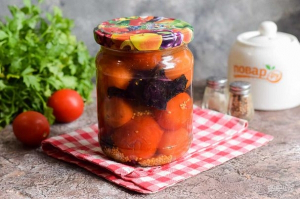 Помидоры с базиликом и медом на зиму Помидоры с базиликом и медом на зиму