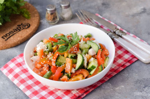 Салат со стручковой фасолью без майонеза Салат со стручковой фасолью без майонеза