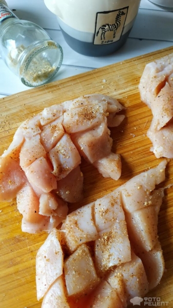 Рецепт: Куриная грудка на сковороде по-быстрому - или обычное филе в необычном виде Рецепт: Куриная грудка на сковороде по-быстрому - или обычное филе в необычном виде