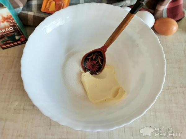 Рецепт: Манник "Зебра" с какао - Из того, что было в холодильнике Рецепт: Манник "Зебра" с какао - Из того, что было в холодильнике