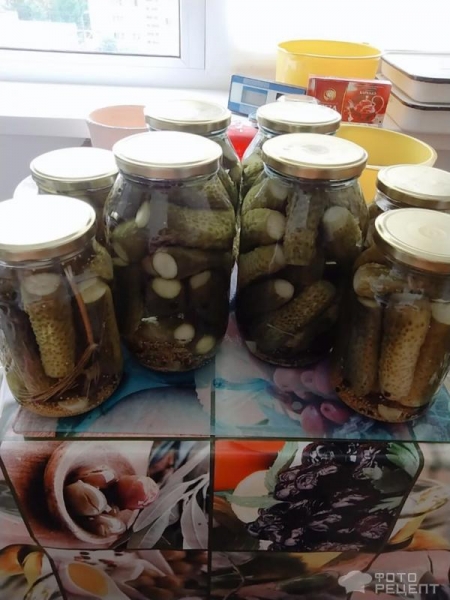 Рецепт: Маринованные огурчики - Хрустящие, с зёрнами горчицы. Рецепт: Маринованные огурчики - Хрустящие, с зёрнами горчицы.