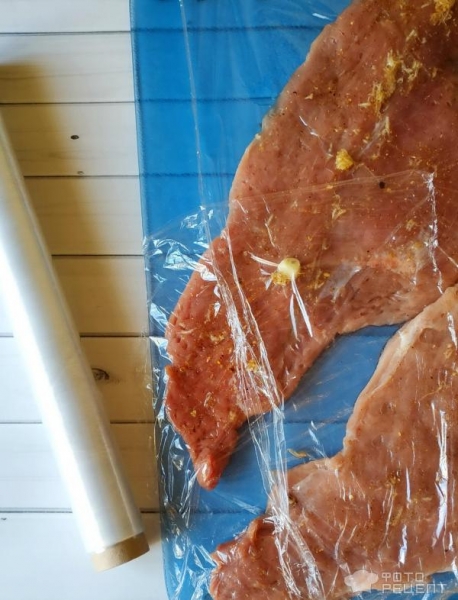 Рецепт: Мясные косички - из свинины в маринаде