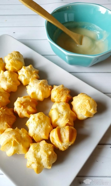 Рецепт: Профитроли с заварным кремом - "жемчужина"