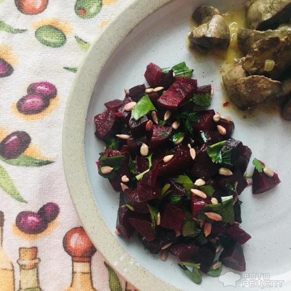 Рецепт: Салат из свеклы - Вкусная стройность и похудение без диет Рецепт: Салат из свеклы - Вкусная стройность и похудение без диет