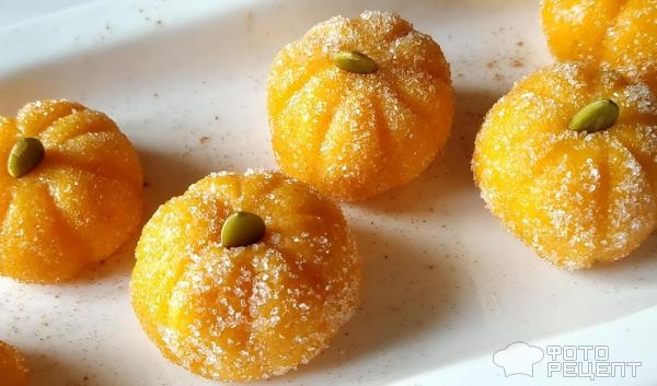 Рецепт: Тыквенные конфеты - тыква из тыквы Рецепт: Тыквенные конфеты - тыква из тыквы