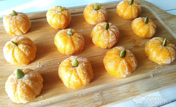 Рецепт: Тыквенные конфеты - тыква из тыквы Рецепт: Тыквенные конфеты - тыква из тыквы