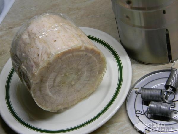 Рецепт: Ветчина из индейки - В ветчиннице из филе грудки индейки Рецепт: Ветчина из индейки - В ветчиннице из филе грудки индейки