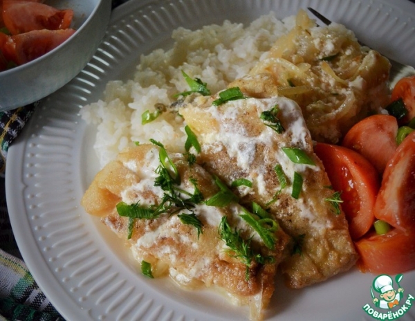 Щука в сметане по-деревенски Щука в сметане по-деревенски