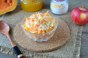 Салат из тыквы с яблоком и морковью