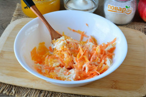 Салат из тыквы с яблоком и морковью