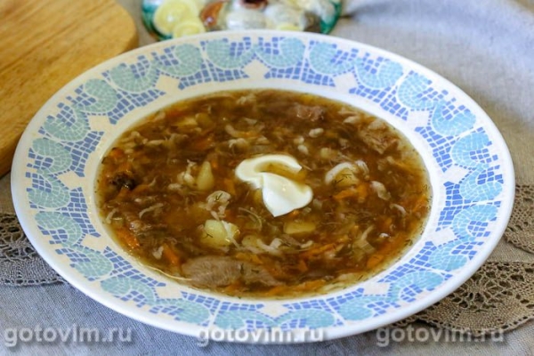 Суп из замороженных грибов с мучной подбойкой Суп из замороженных грибов с мучной подбойкой