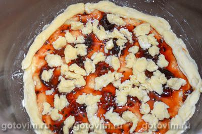 Открытый пирог с вареньем в мультиварке Открытый пирог с вареньем в мультиварке