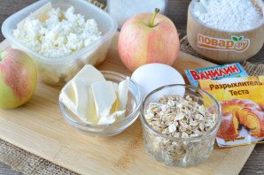 Овсяное печенье с творогом и яблоками Овсяное печенье с творогом и яблоками