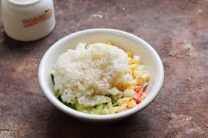 Салат из крабовых палочек без кукурузы Салат из крабовых палочек без кукурузы