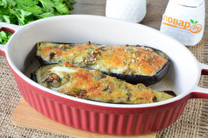 Баклажаны фаршированные сыром в духовке