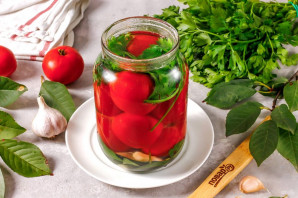 Соленые помидоры горячим способом