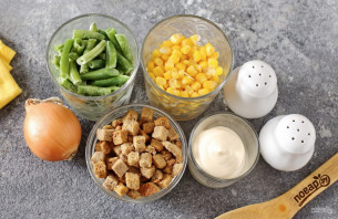 Салат из стручковой фасоли и кукурузы Салат из стручковой фасоли и кукурузы