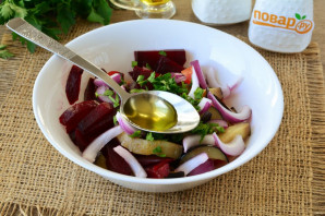 Салат из свеклы и баклажанов