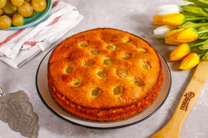 Творожный пирог с виноградом Творожный пирог с виноградом