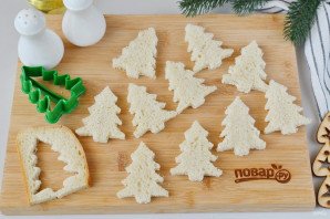 Брускетты "Елочки" на Новый год Тигра Брускетты "Елочки" на Новый год Тигра