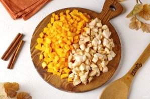 Пирог с тыквой и яблоками в мультиварке Пирог с тыквой и яблоками в мультиварке