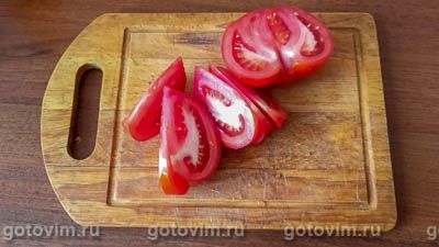 Тыква, запеченная в духовке кусочками с помидорами, беконом и вином Тыква, запеченная в духовке кусочками с помидорами, беконом и вином