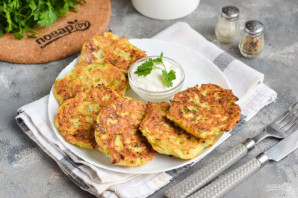 Драники из кабачков в духовке Драники из кабачков в духовке