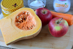 Салат из тыквы с яблоком и морковью