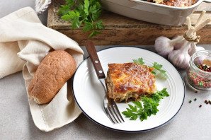 Мусака с баклажанами и рисом