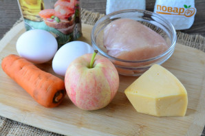 Салат "Павлинка" с яблоками Салат "Павлинка" с яблоками