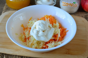 Салат из тыквы с яблоком и морковью