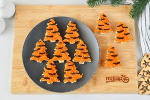 Брускетты "Елочки" на Новый год Тигра Брускетты "Елочки" на Новый год Тигра