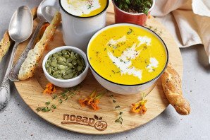 Тыквенный суп-пюре со сливками Тыквенный суп-пюре со сливками