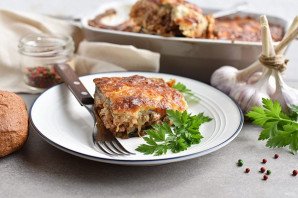 Мусака с баклажанами и рисом