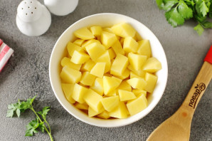 Щи с солеными огурцами и свежей капустой Щи с солеными огурцами и свежей капустой