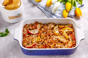 Мюсли запеченные с яблоком Мюсли запеченные с яблоком