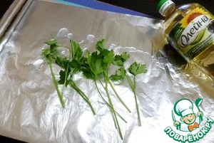 Камбала, запеченная с паприкой и петрушкой