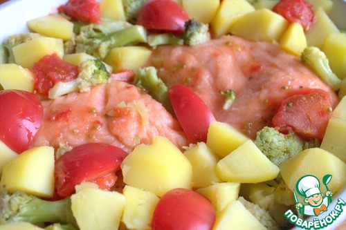 Лосось с овощами Лосось с овощами