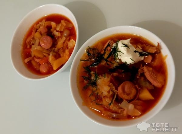 Рецепт: Борщ по-львовски - "Борщок из свёклы с ветчинкой и с сосисками". По Чехову. Рецепт: Борщ по-львовски - "Борщок из свёклы с ветчинкой и с сосисками". По Чехову.