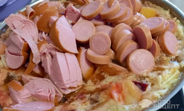 Рецепт: Борщ по-львовски - "Борщок из свёклы с ветчинкой и с сосисками". По Чехову. Рецепт: Борщ по-львовски - "Борщок из свёклы с ветчинкой и с сосисками". По Чехову.