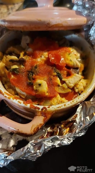 Рецепт: Фаршированная тыква - С курино-грибной начинкой.