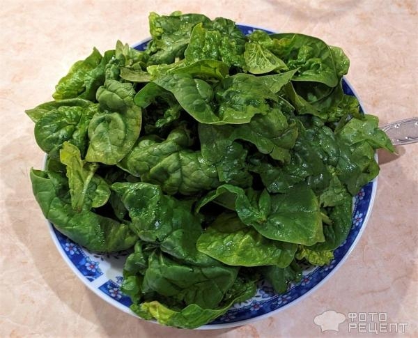 Рецепт: Суп со шпинатом - с яйцом