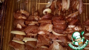 Шашлык из пангасиуса в духовке