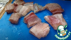 Шашлык из пангасиуса в духовке