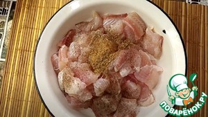 Шашлык из пангасиуса в духовке