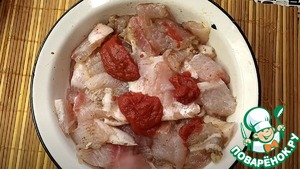 Шашлык из пангасиуса в духовке