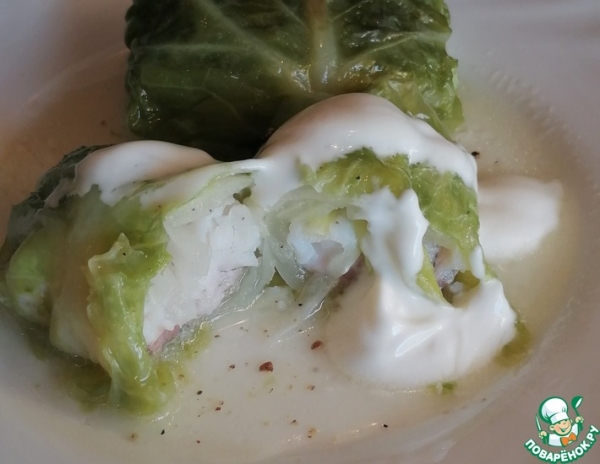 Щука (судак) в листьях савойской капусты Щука (судак) в листьях савойской капусты